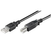 USB kabel - Pro USB-A <-> USB-B 2.0 - 3m - Sort - 4040849689017