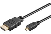 Skærmkabel - Pro HDMI - Micro HDMI 2.0 - 1m - Sort - MHDMI20B-1