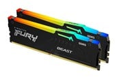RAM - Kingston FURY Beast RGB DDR5-6000 - 16GB - CL30 - Dual Channel (2 pcs) - AMD EXPO & Intel XMP - Sort med RGB - KF560C30BBEAK2-16
