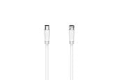 Antennekabel/stik - Hama Cable Antenna 90dB F-Plug-Coax Female White 1.5m - X1122518