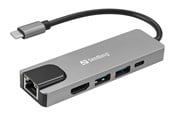 Dockingstation - Sandberg USB-C 5-in-1 Travel Dock - 336-99