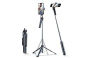 Stativ - Wozinsky Selfie stick WC1Y70S telescopic tripod 1.7m with phone holder - black - 5907769384554