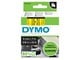 Papir, Fotopapir og Etiketter - DYMO D1 tape | 9mm x 7m rulle | sort på gul - S0720730