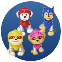 PAW Patrol figurer i heltepositurer til fantasifuld leg