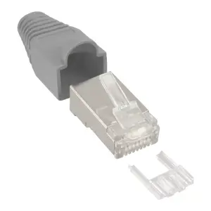 InLine Crimp savienotājs RJ45 8P8C ar aizsardzību pret saliekšanu pelēks