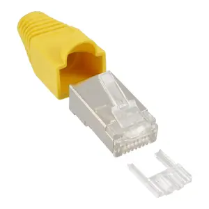 InLine Crimp savienotājs RJ45 8P8C ar aizsardzību pret saliekšanu dzeltenā krāsā