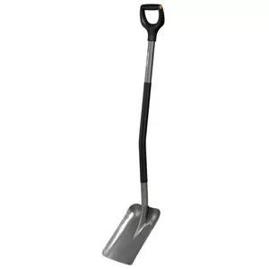 Лопата Fiskars 1066712 эргономичная серая легкая прочная – садовый инструмент для копки