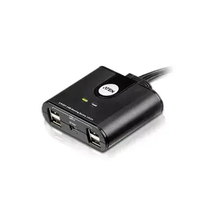 Устройство переключения периферии 2-port USB 2.0 ATEN US224AT — USB Type-A, кабель 1.8 м, чёрное