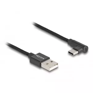 DeLOCK USB 2.0 Кабель Type-A male к USB Type-C male угловой 0.5 м черный