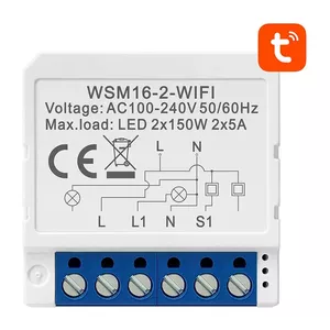 Gudrā slēdža modulis Avatto WSM16-W2 WiFi tālvadība, vienkanāla releja modulis mājas automatizācijai