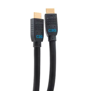 C2G 7.6m Performance Series Active High Speed HDMI kabelis ar Ethernet vīrietis-vīrietis zeltīti savienotāji melns