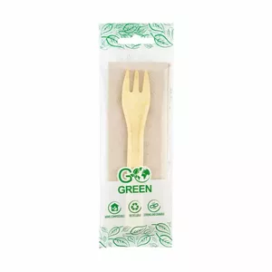 Compostable picnic set GoGreen 1901143 — fork and napkin