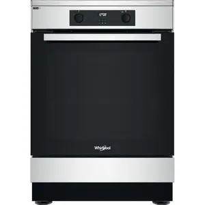 Whirlpool WS68IQ8CCXT/E Freestanding Cooker with Induction Hob, 83L Electric Oven, Stainless Steel, Rotary and Touch Control, Catalytic Cleaning