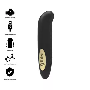 Klitora stimulators IBIZA TECHNOLOGY D-236031, USB uzlāde, 10 vibrācijas režīmi, 13 x 2,9 cm, zelta
