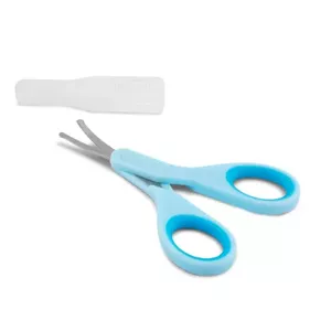 Chicco 5912200000 baby nail scissors with stainless steel blade and blue color