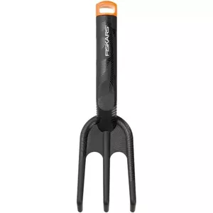 Hand cultivator Fiskars 1001600 – compact garden hand tool, steel tines, ergonomic handle
