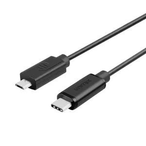 USB kabelis UNITEK Y-C473BK USB 2.0 1m USB C Micro-USB B melns