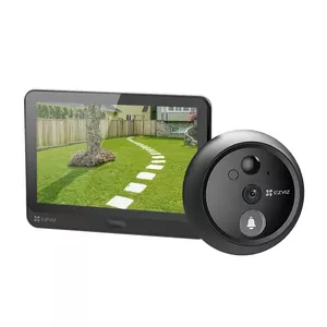 EZVIZ CS-HP4 Wireless Video Doorbell Kit with 2 MP Camera, 1/3" Image Sensor, Wi-Fi Connectivity, and MicroSD Support in Black