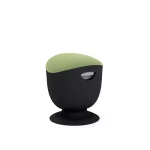Ergonomisks balanss‑stumjup up up Seul D42 zaļa auduma — augstuma regulējams sēdeklis, apaļa pamatne 42 cm