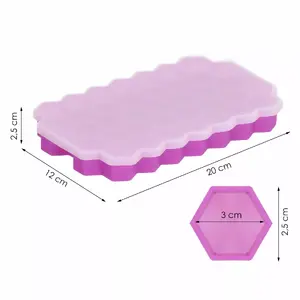Ledus forma Springos KI0043 — elastīga silikona ledus veidne ar vieglu izņemšanu, atkārtoti lietojama