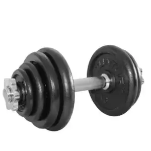 Regulējama hanteles Tunturi 14TUSCL235 — 15 kg komplekts, 3 kg un 2 kg plāksnes, 2 gab., melns/zelta sudraba