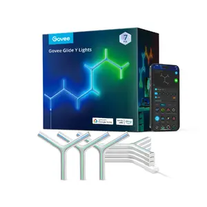 Govee Glide RGBIC Y Lights Viedais sienas gaismeklis Wi-Fi un Bluetooth Balts 72W