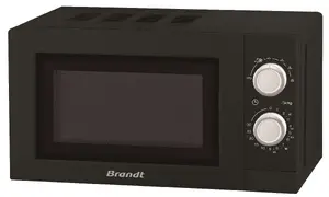 Соло микроволновая печь BRANDT SM2016B — 700 Вт, 20 л, 6 мощностных уровней, 245 мм поворотный столик, черная