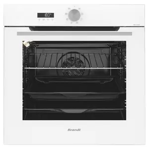 Встраиваемый электрический духовой шкаф BRANDT BOH7532W с паровой готовкой, гидролизной очисткой, мультифан, класс энергопотребления A+