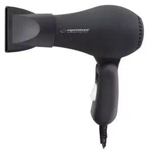 Matu fēns ESPERANZA EBH003K 750W kompakts ceļojumu, salokāma roktura, 2 ātrumi, 2 temperatūras, koncentrators, vads 1,6 m
