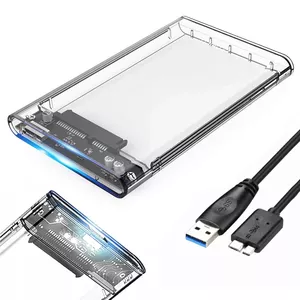 Ārējais HDD korpuss Fusion accessories FUSHDDC30TP SATA III uz USB 3.0 caurspīdīgs