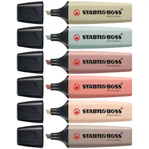 Marker set Stabilo STABILO BOSS NatureColors 6 pcs — chisel tip, multicolour (Black, Bronze, Brown, Green, Grey, Light Green)
