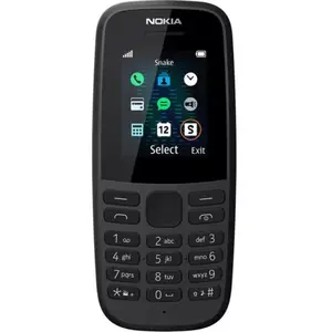 Poga telefons NOKIA Nokia 105 (2019) — Dual SIM, 1.77" ekrāns, 800 mAh akumulators, melns