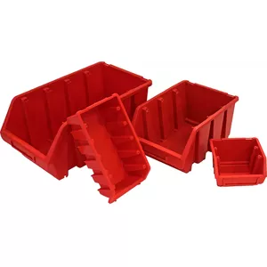 Storage box PATROL Ergobox 2L — plastic organiser box, 2 L capacity, red