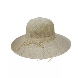 Cepure BESK 9088821 krēmkrāsā ar lenti 58 cm