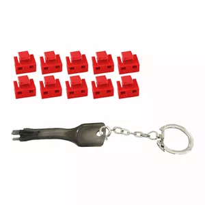 Блокиратор порта ShiverPeaks 08-01033 Красный RJ-45 с ключом