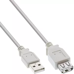 USB 2.0 pagarināšanas kabelis Type A male/female InLine 34633 bēšs 0.3m
