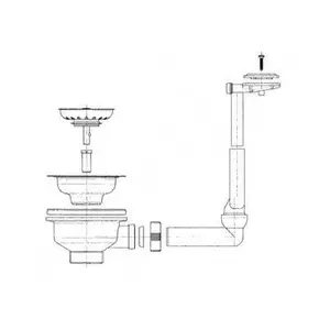Franke 3 1/2 collu groza tipa izlietnes ventilis