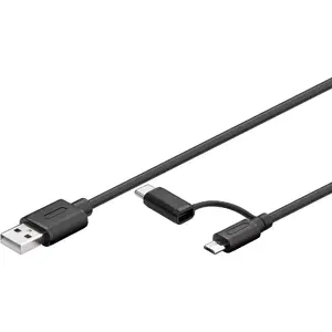 USB kabelis Goobay 71892 Melns