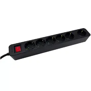 Jaudas pagarinātājs M-Cab POW0027 3m 6 AC kontaktligzdas 16A Melns