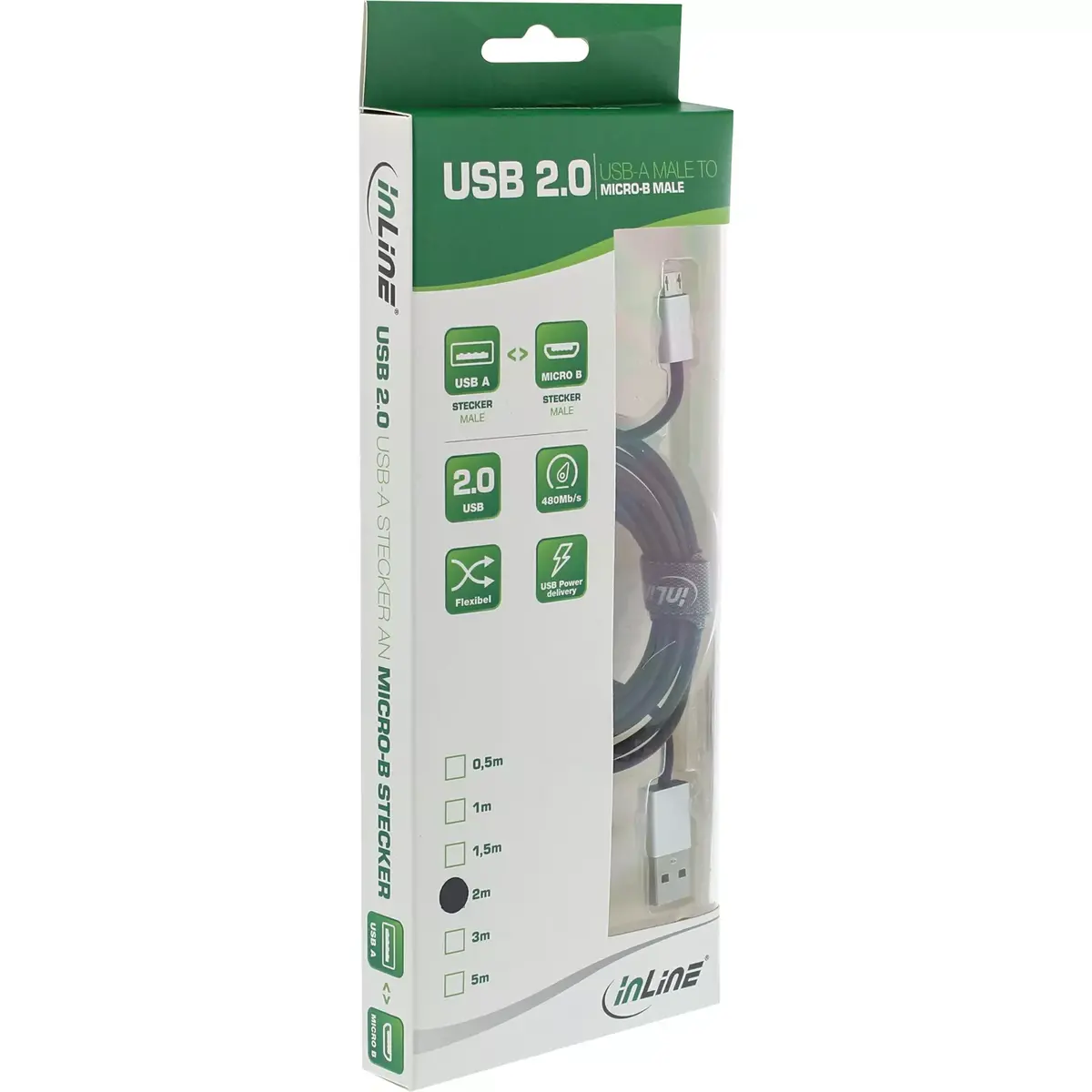 InLine Micro-USB 2.0 Kabelis 1m - 31710I Photo 2