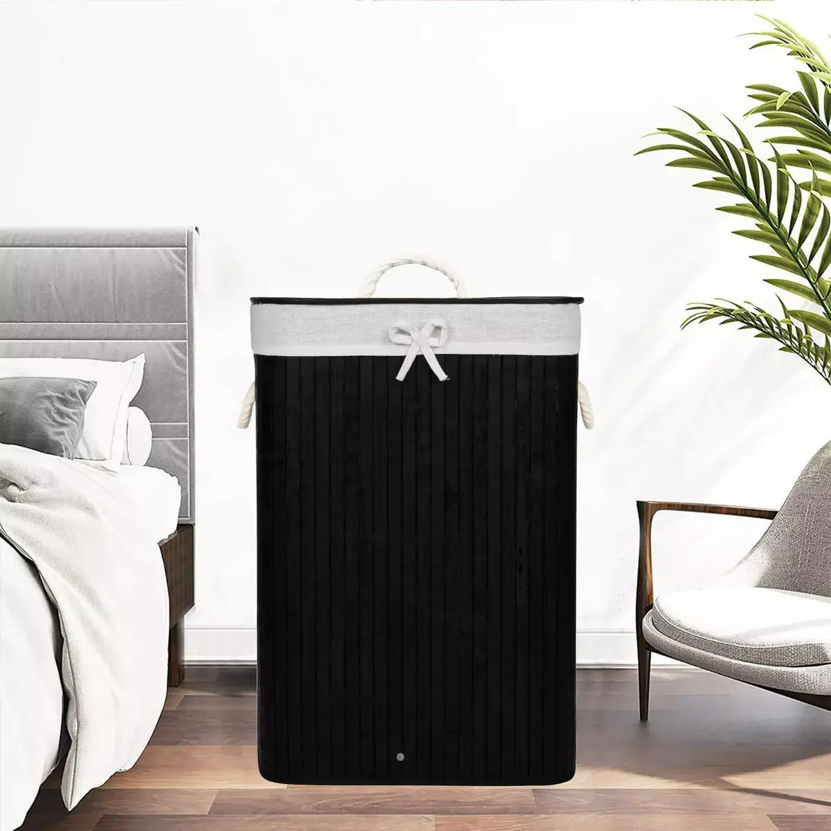 Springos HA0077 bamboo laundry basket 72 L Photo 2