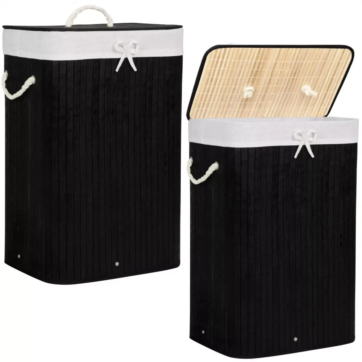 Springos HA0077 bamboo laundry basket 72 L Photo 6