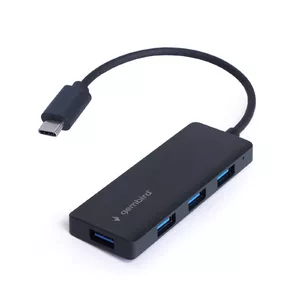 Gembird portu replikators UHB-CM-U3P4-02 — vadu USB 3.2 Gen 1 Type-C, 5 Gbit/s, melns, kompakts