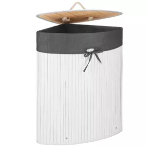 Laundry basket Springos HA0158 60 L bamboo – collapsible hamper for clothes