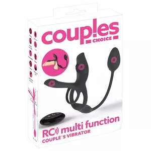 Couples Choice RC daudzfunkcionāls silikona pāru vibrators — 5‑1, USB uzlādējams, ūdensizturīgs, garums 34,8 cm