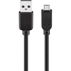 USB kabelis Goobay 95735 0.3m USB 2.0 A uz Micro-USB B Melns