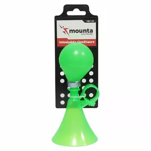 Сигнальный рожок для велосипеда MOUNTA 14x7 см зелёный — рукоятный монтаж