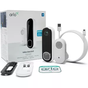 Video durvju zvans Arlo Essential 2K Chime 180° Skata Leņķis Vadu Bezvadu
