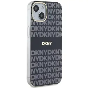 Cietais vāciņš DKNY DKHMP15SHRHSEK iPhone 15/14/13 6.1 collu melns, MagSafe saderīgs