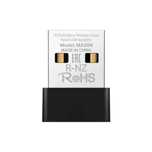 Wireless Adapter Mercusys MA20N USB Type-A Male Black
